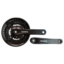 Шатун Shimano FC-ТY501, 170мм, 42х34х24Т, з черной защитой