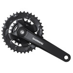 Шатун Shimano Tourney FC-МТ101-2, 175мм, 36х22Т, черный., без защиты, с фикс. болтом