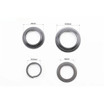 Рульові чашки Neco H-100 1-1/8"x1-1/4" безрізьбової вилки, напівінтегровані, чорний