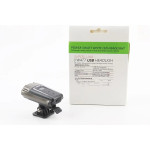 Ліхтар передній 1 діод 300 lumen, Li-ion 3.7V 1200mAh зарядка от USB, вологозах., чорно-сір. HJ-049