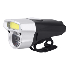Ліхтар передній 1+7 діодів 360 lumen, Li-ion 3.7V 500mAh зарядка від USB, вологозахисний, ЧОРНИЙ 