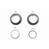 Рульові чашки Neco H114 1-1/8" безрізьбової вилки, напівінтегровані, пром підшипник чорний