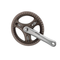 Шатун ,(крепление квадрат) 170мм,46Т FIX,AL ,серый FOLDING PRO846P