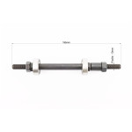 Ось задняя на MTB M10-180мм в сборе,пром-подшипники 62002RS,под гайку