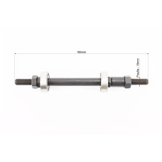 Ось задняя на MTB M10-180мм в сборе,пром-подшипники 62002RS,под гайку